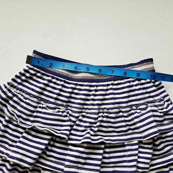 Boden Striped Navy and White Tiered Ruffle Skort - Picture 7 of 10